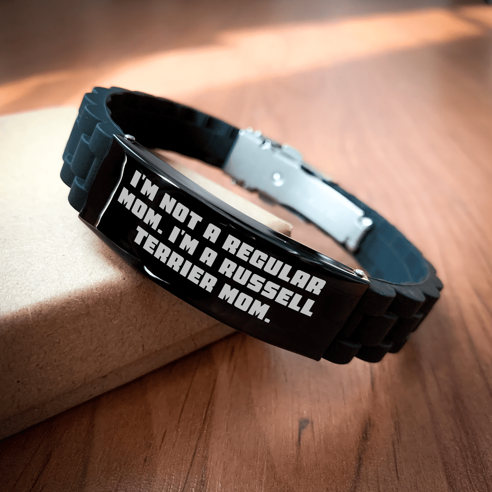 Russell Terrier Dog Mom's Funny Quote Glide lock Clasp Graduation Gift from Family - Victory Thru Vision