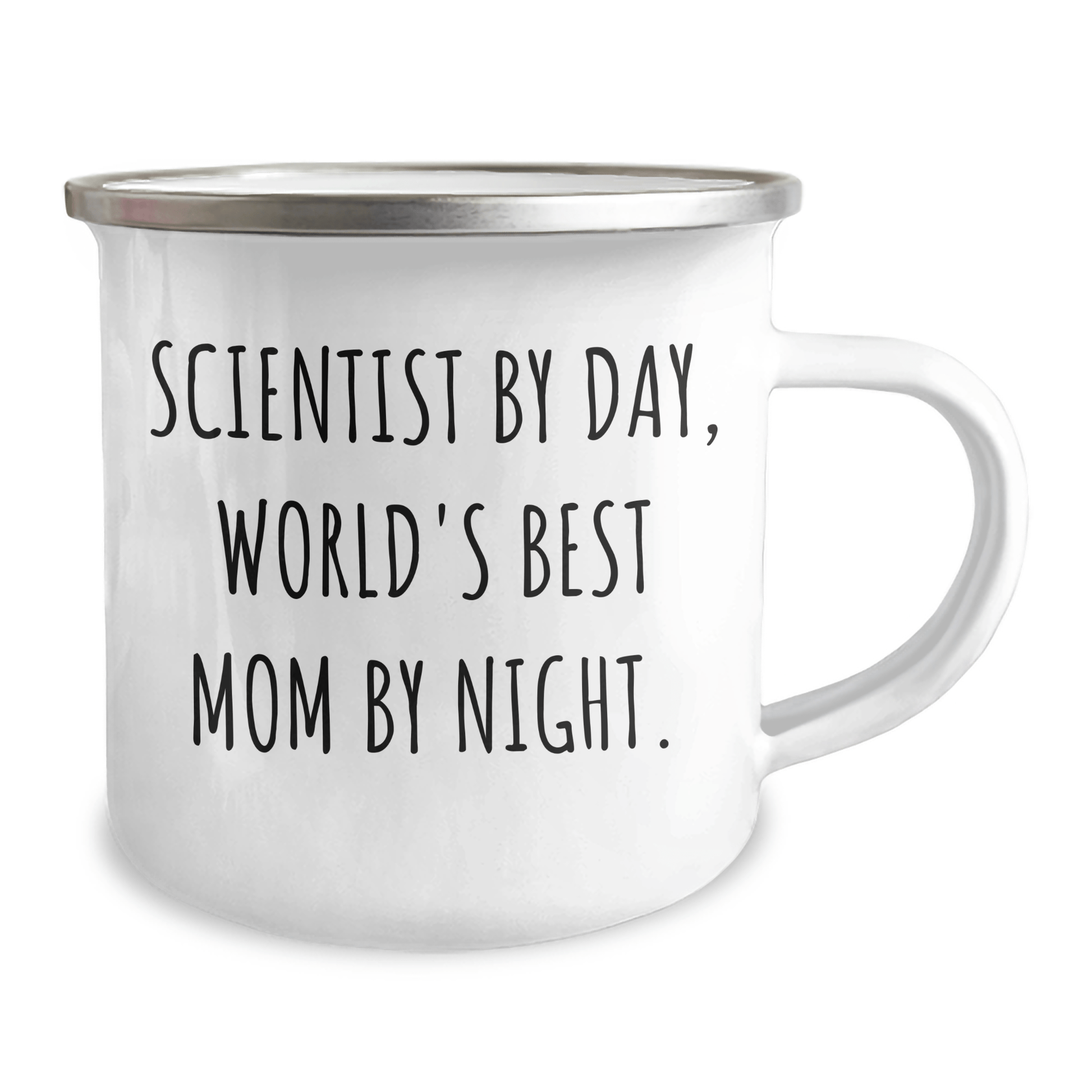 Scientist By Day, World's Best Mom By Night. Funny Camping Mug Gifts for Scientist, Father's Day Unique Gifts from Mom - Victory Thru Vision 