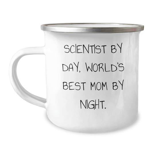 Scientist Gifts for Him, Funny Camping Mug - Scientist By Day, World's Best Dad By Night. Gifts from Men to Sweetheart, Family, Coworkers, Unique - Victory Thru Vision 