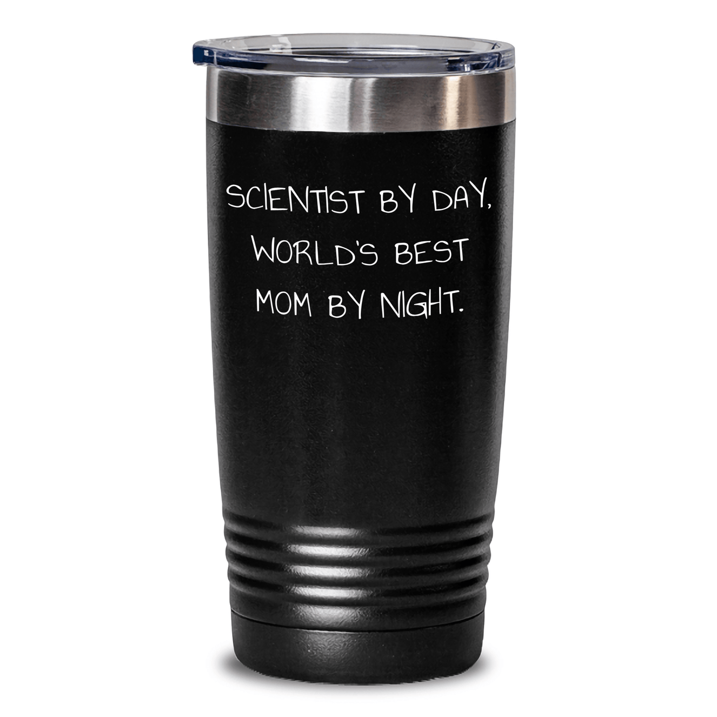 Scientist Gifts for Men, 'Scientist By Day, World's Best Mom By Night.' Funny Tumbler, Father's Day Unique Gifts from Family - Victory Thru Vision 