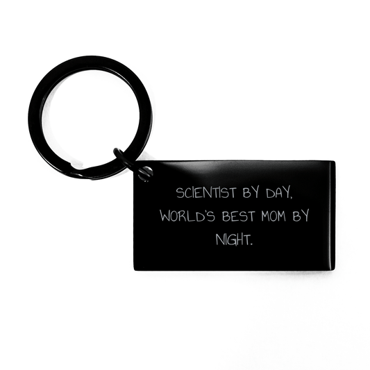 Scientist Keychain, Funny Quote, Gifts from Mom, Father's Day Unique Gifts for Scientist Friends, Gifts for Scientist - Victory Thru Vision 