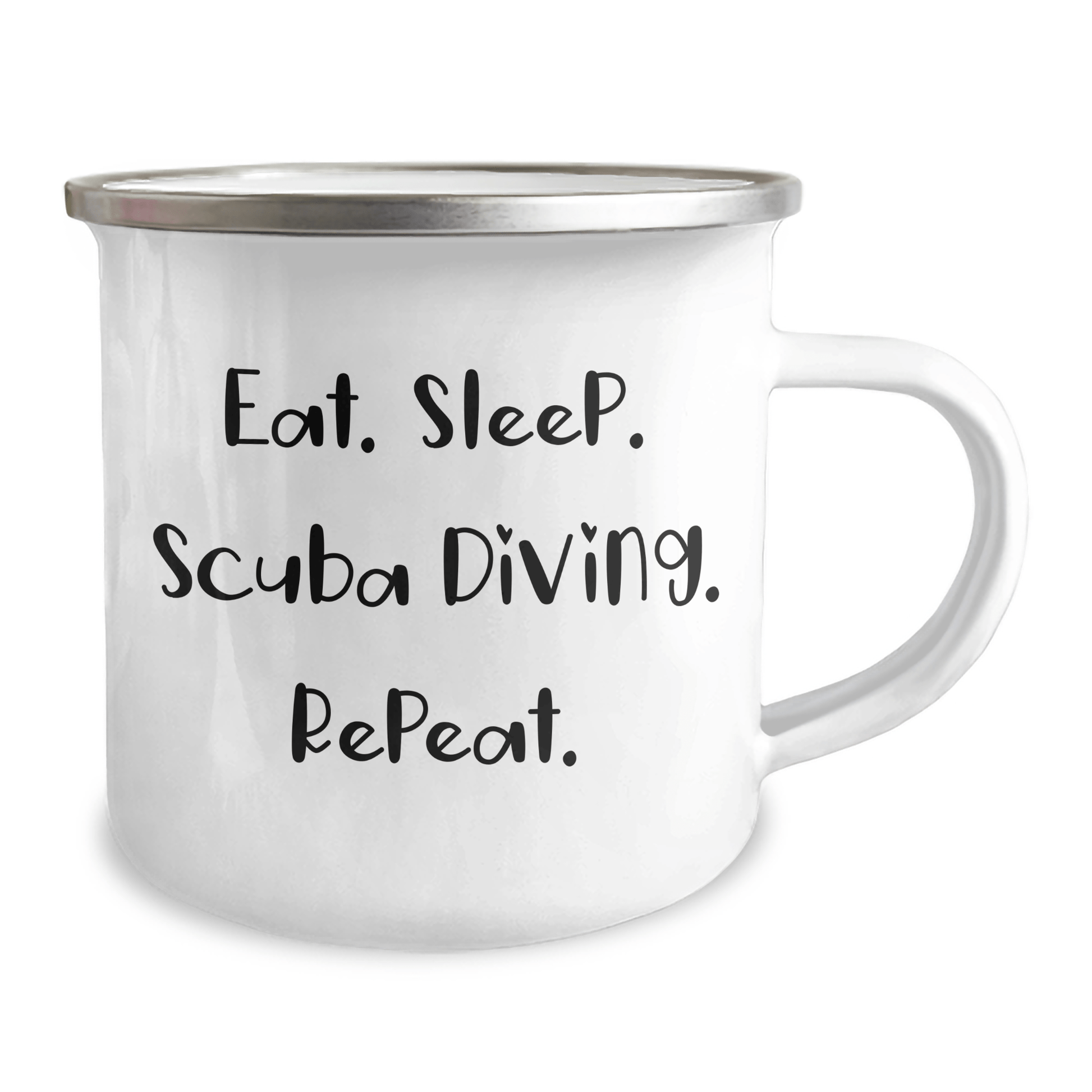 Scuba Diving Enthusiast Gifts from Men to Scuba Diving Lovers, Eat. Sleep. Scuba Diving. Repeat., Funny Camping Mug for Father's Day - Victory Thru Vision 