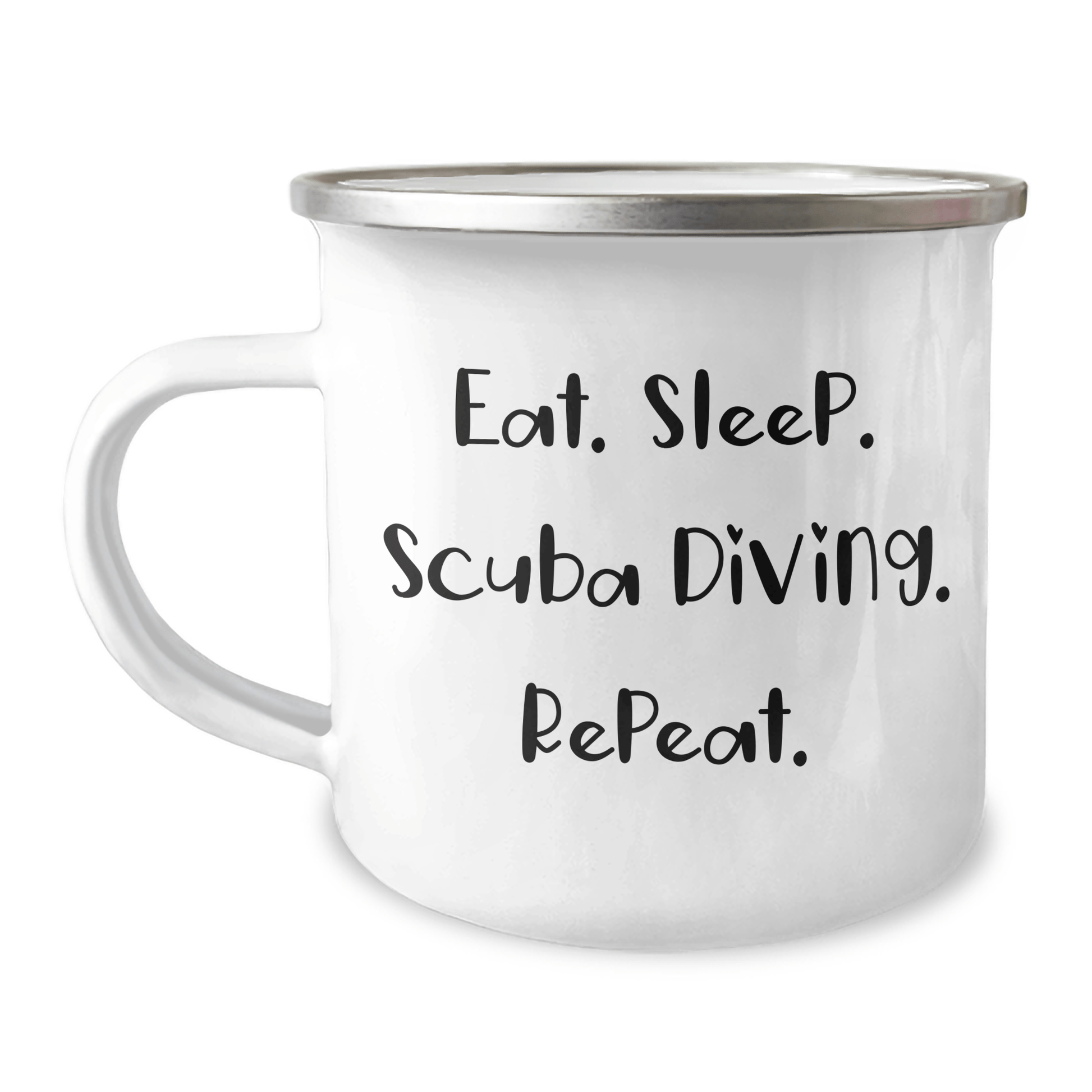 Scuba Diving Enthusiast Gifts from Men to Scuba Diving Lovers, Eat. Sleep. Scuba Diving. Repeat., Funny Camping Mug for Father's Day - Victory Thru Vision 