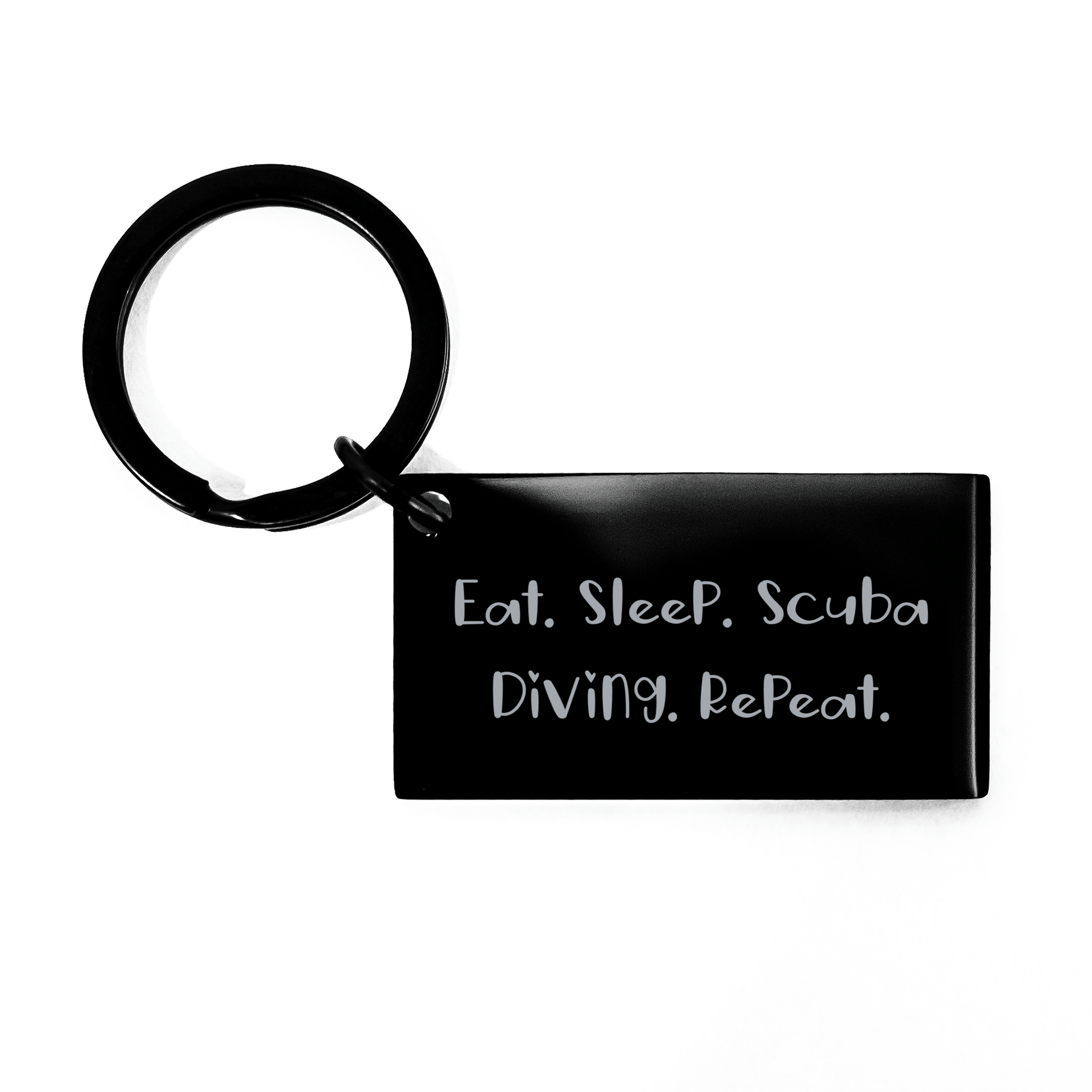 Scuba Diving Enthusiasts' Funny Keychain Gifts from Men to Friends and Family - Eat. Sleep. Scuba Diving. Repeat. Keychain for Scuba Diving Lovers - Victory Thru Vision 