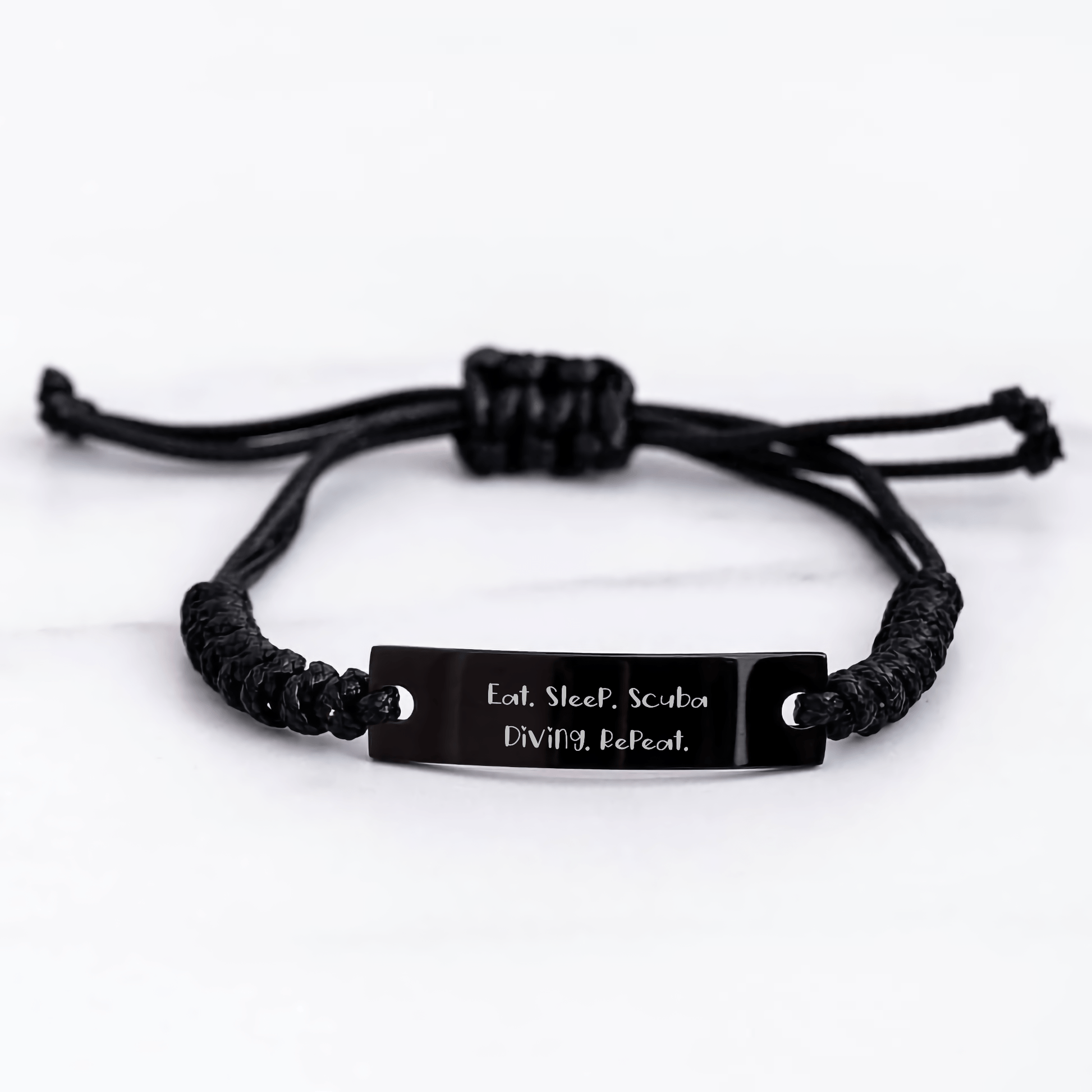 Scuba Diving Rope Bracelet, Eat. Sleep. Scuba Diving. Repeat., Funny Scuba Diving Gifts for Men from Family, Unique Father's Day Presents - Victory Thru Vision 