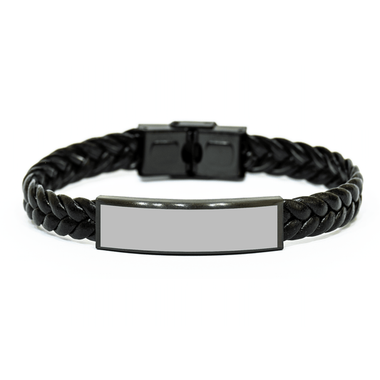 Second Mom Gifts from Family - Best Second Mom Ever Interlaced Leather Bracelet for Graduation - Victory Thru Vision
