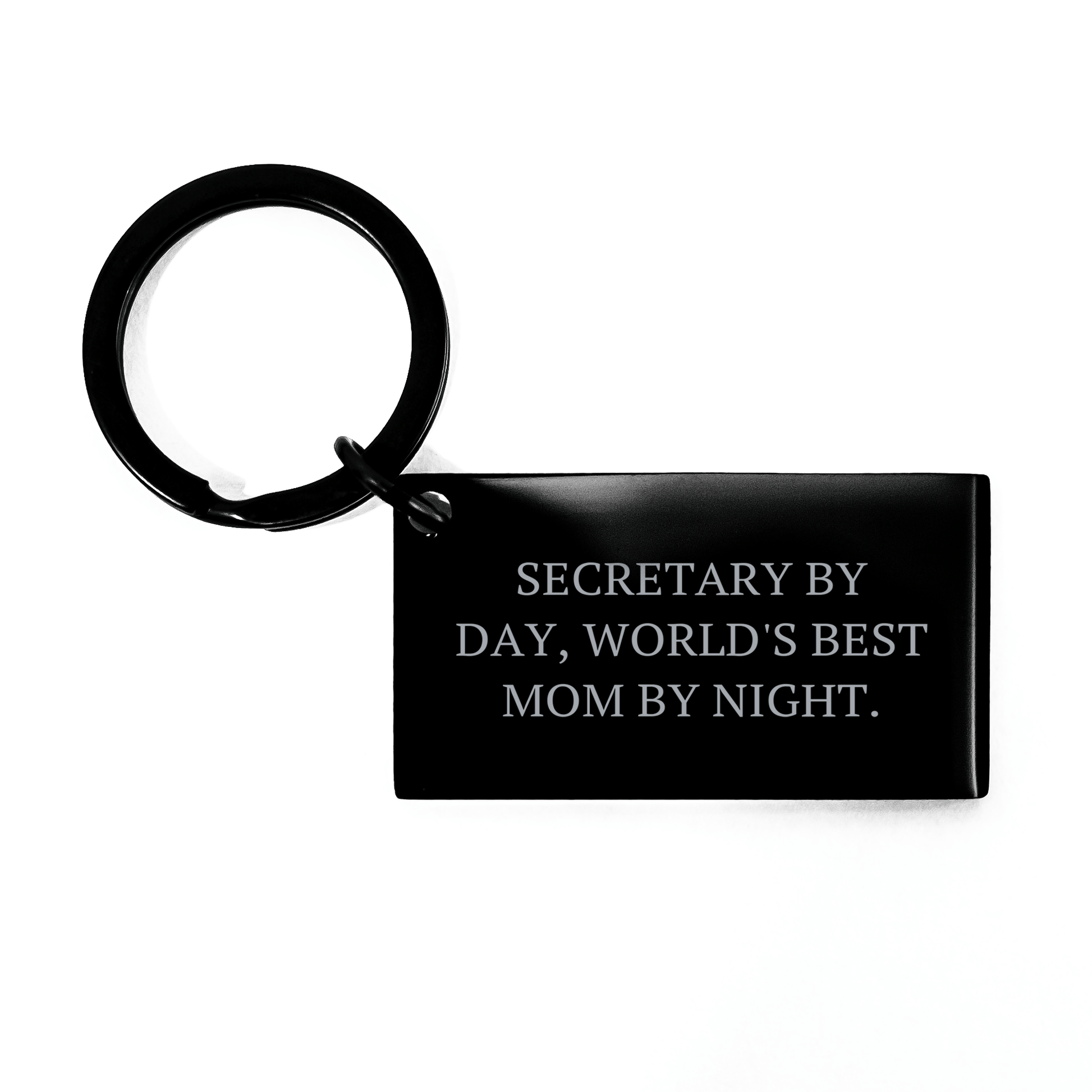 Secretary Gifts from Friends, Funny Keychain for Secretary By Day, World's Best Mom By Night, Mother's Day Unique Gifts - Victory Thru Vision 