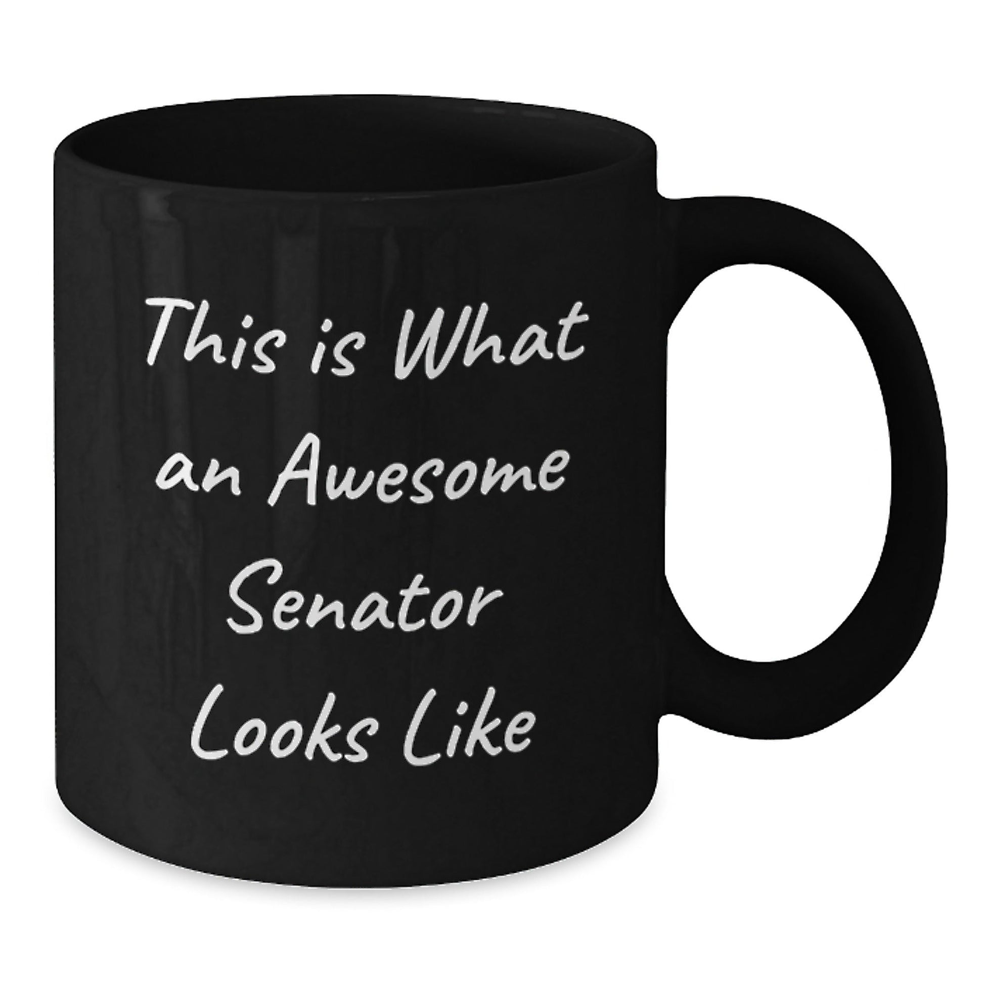 Senator Funny Gifts for Men from Family, This Is What An Awesome Senator Looks Like Black Coffee Mug, Graduation Unique Gifts - Victory Thru Vision