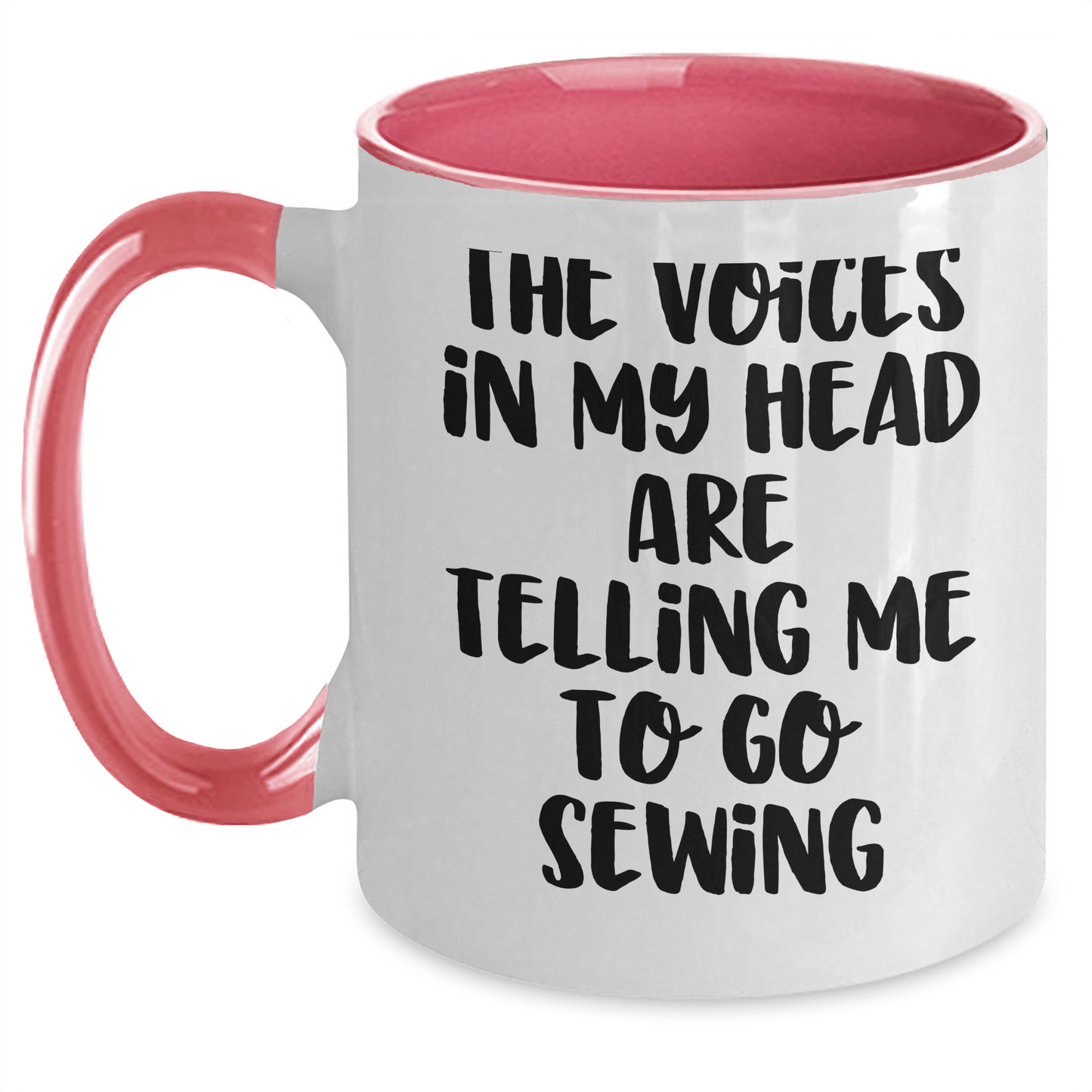 Sewing Humor Graduation Gifts from Friends to Sewing Enthusiasts - Funny Two Tone Coffee Mug with Quote - Victory Thru Vision
