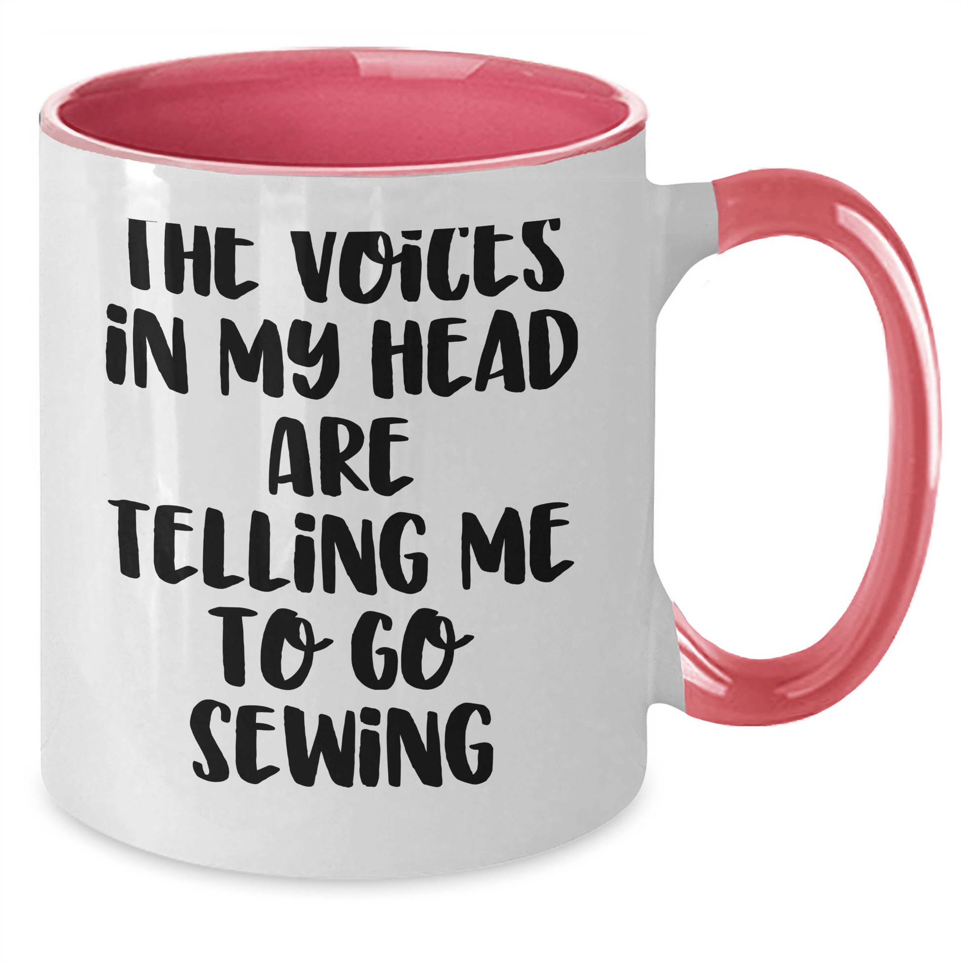 Sewing Humor Graduation Gifts from Friends to Sewing Enthusiasts - Funny Two Tone Coffee Mug with Quote - Victory Thru Vision