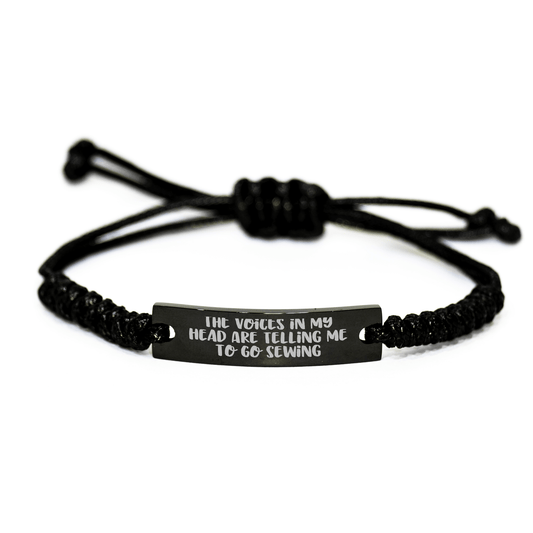Sewing Inspiration Gifts from Women to Sewing Enthusiasts, Funny Rope Bracelet for Graduation Unique Gifts from Family, Sewing Quotes, Rope Jewelry, Sewing Accessories - Victory Thru Vision
