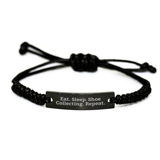 Shoe Collecting Gifts for Men from - Eat. Sleep. Shoe Collecting. Repeat. Rope Bracelet for Father's Day - Victory Thru Vision 