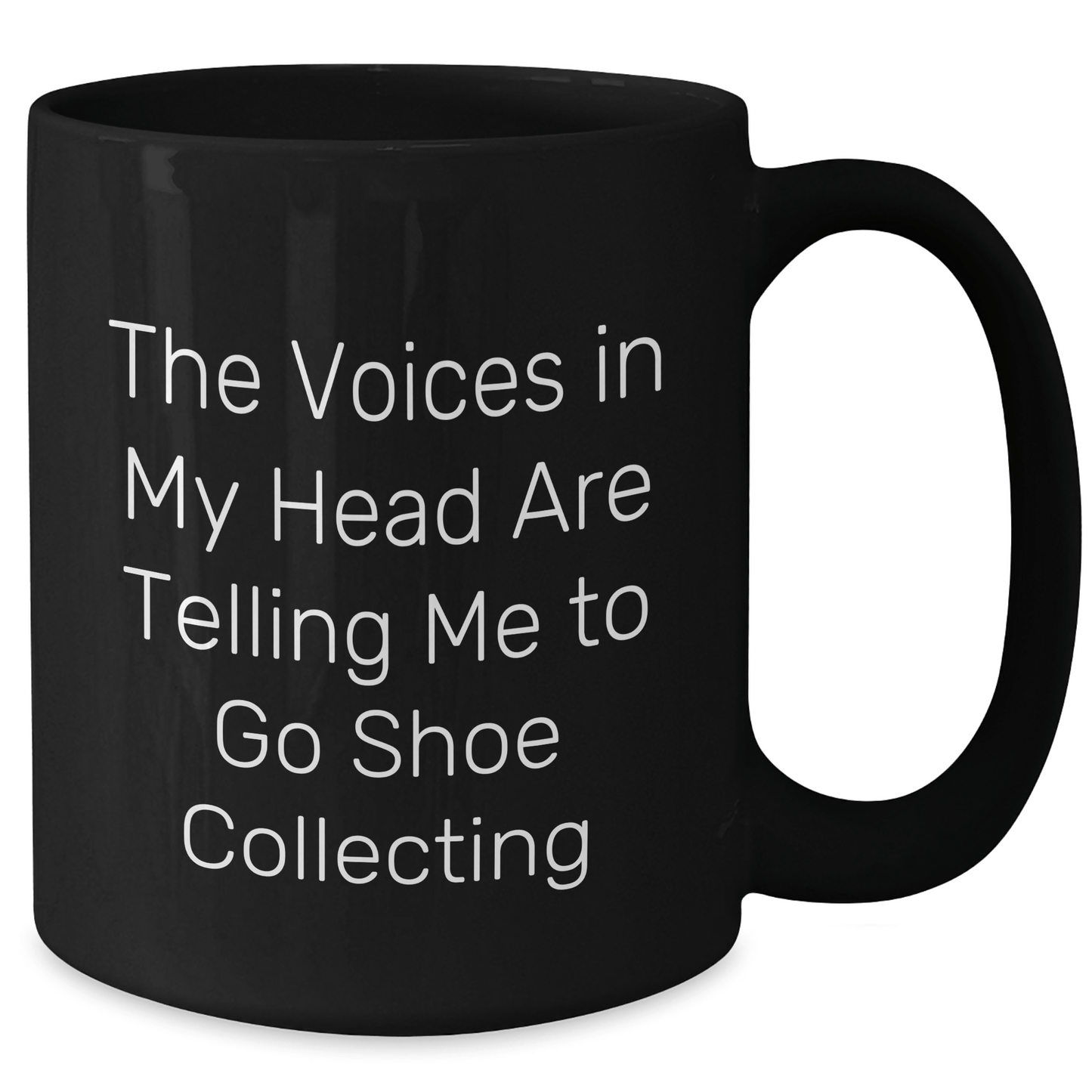 Shoe Collecting Humor Gifts from Friends for Shoe Collecting Enthusiasts Funny Black Coffee Mug - Inspirational Quote, Graduation Unique Gifts, Gifts for Shoe Collecting Lovers, Men, Women, Family - Victory Thru Vision