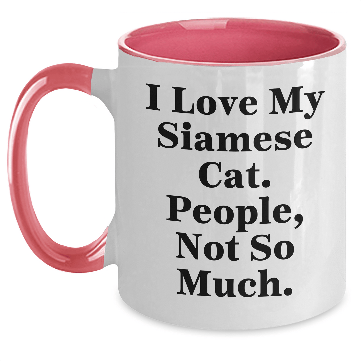 Siamese Cat Lovers Dad Funny Two Tone Coffee Mug Gifts from Men to Siamese Cat Owners for Father's Day - Victory Thru Vision 