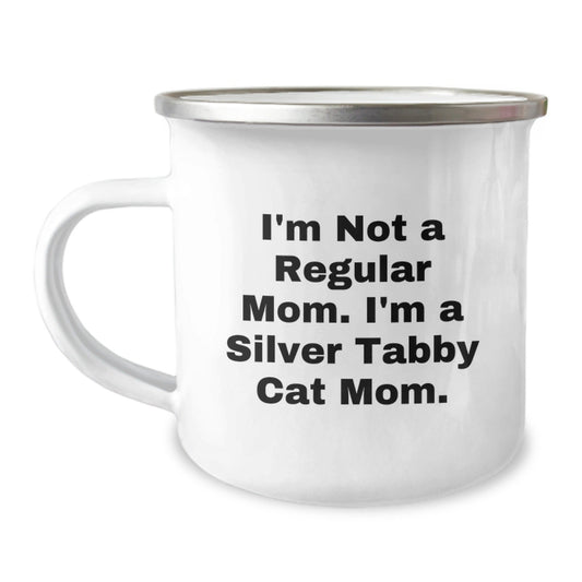 Silver Tabby Cat Mom Funny Gifts from Family to Friends Unique Camping Mugs for Men Women Graduation - Victory Thru Vision
