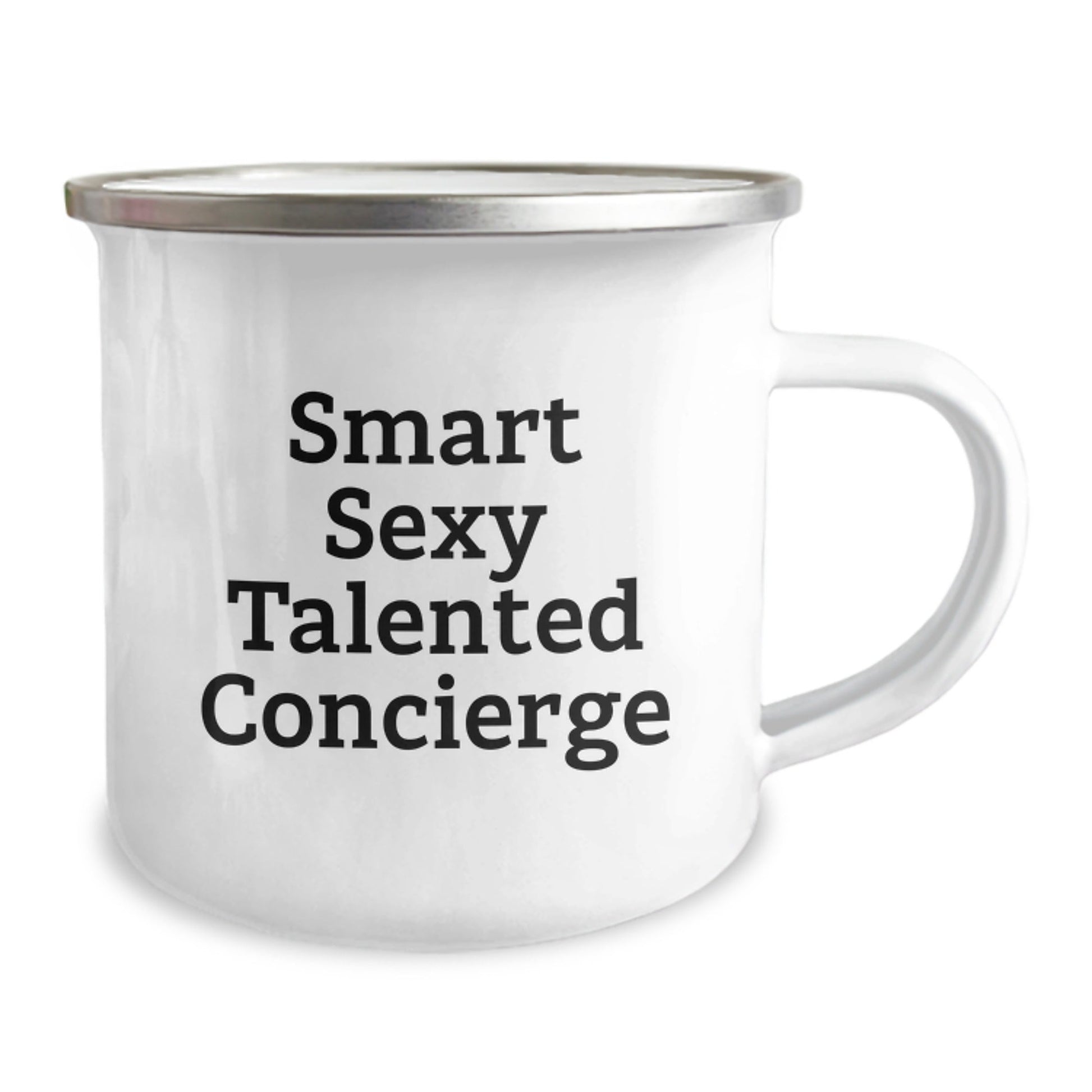 Smart Sexy Talented Concierge Gifts from Friends for Graduation Unique Concierge Camping Mugs with Funny Quote - Victory Thru Vision