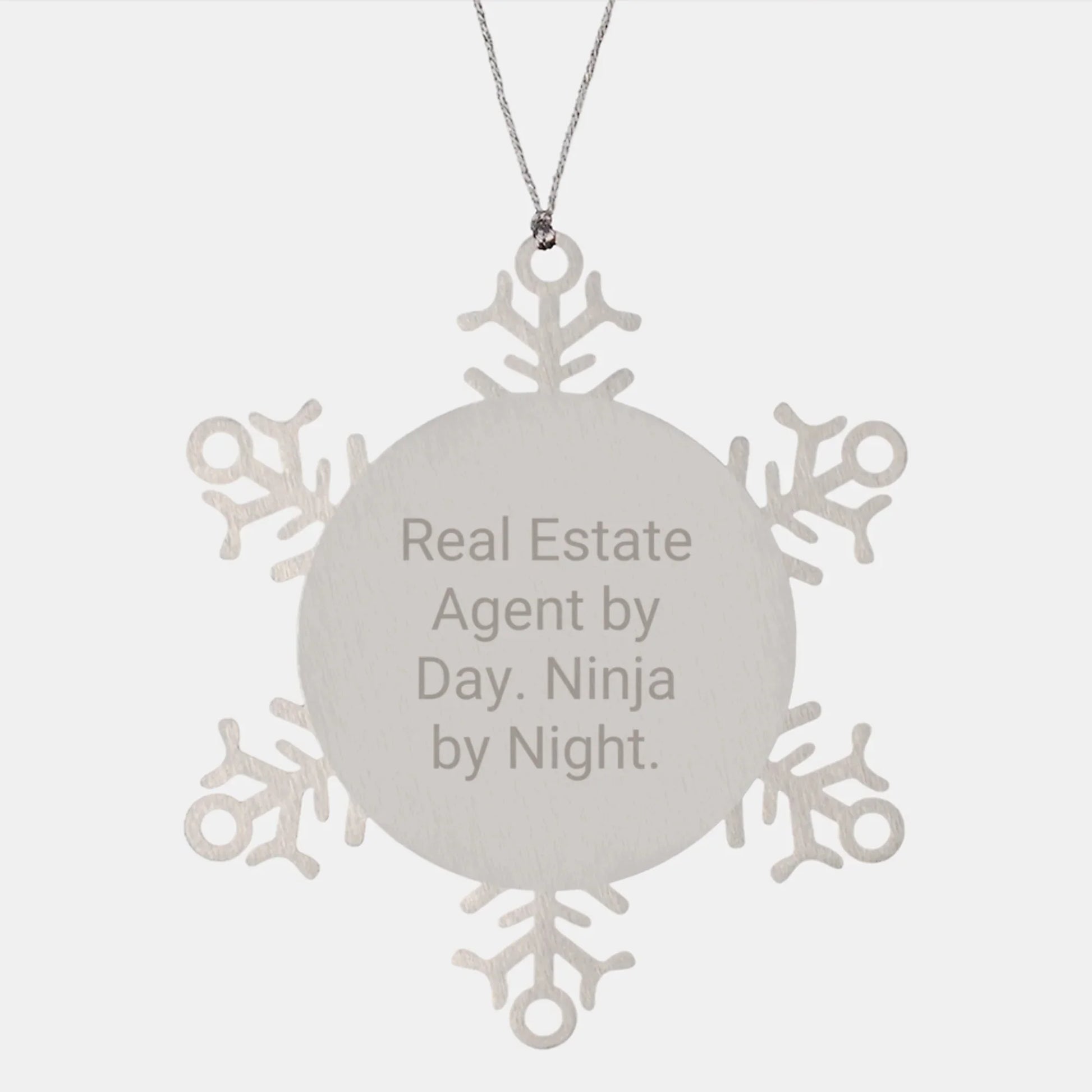 Funny Snowflake Ornament Gifts from Real Estate Agent Friends for Christmas Unique Ideas - Image 1