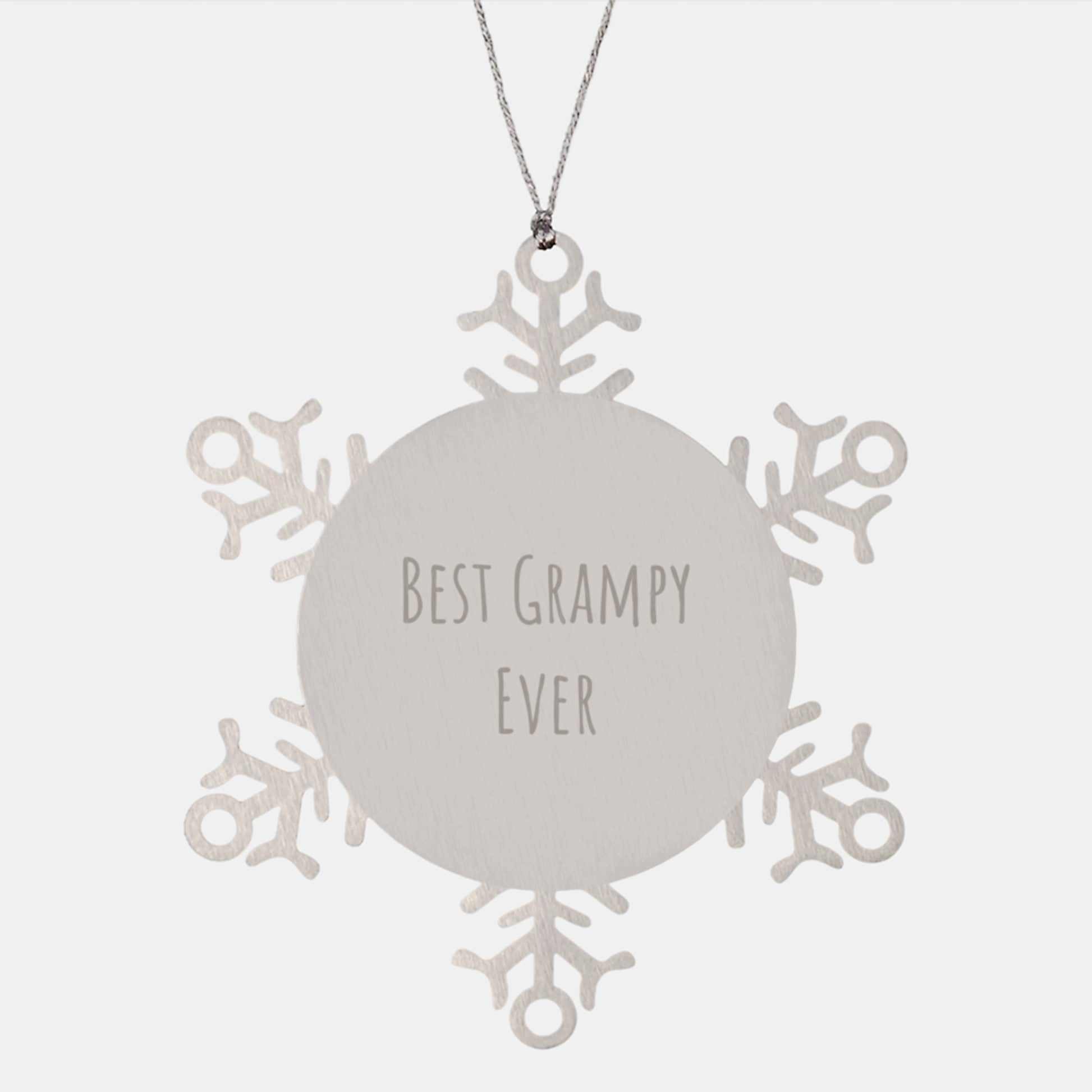 Funny Grampy Gifts from Men for Grampy Best Grampy Ever Snowflake Ornament - Image 1