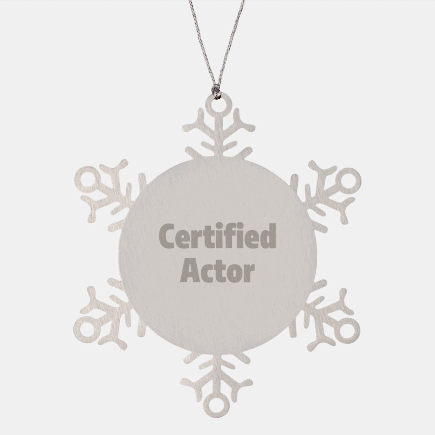 Funny Actor Gifts from Friends for Christmas - Snowflake Ornament, 'You're a Star' Quote, Shatterproof Stainless Steel, 3.14 inches - Image 1