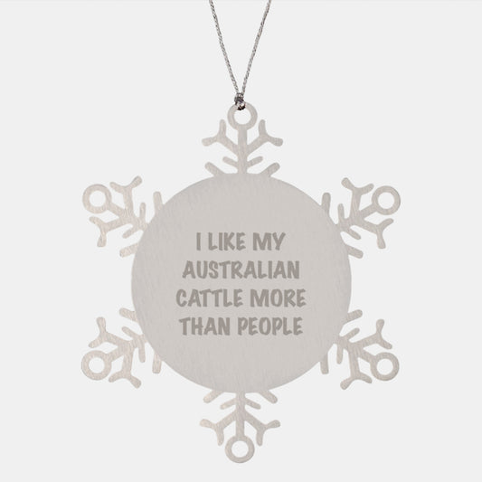 Australian Cattle Dog Lovers' Delight Funny Snowflake Ornament Gifts from Friends for Australian Cattle Dog Enthusiasts, Christmas Unique Presents - Image 1