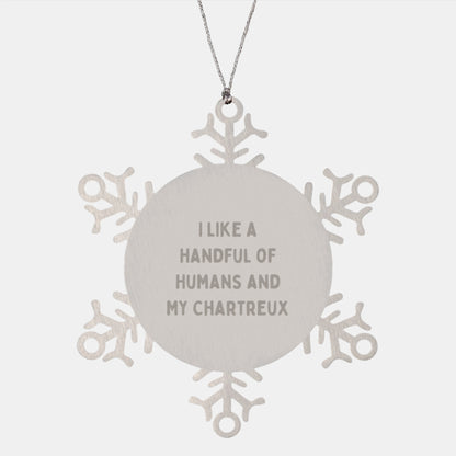 Chartreux Cat Lovers Funny Snowflake Ornament, Unique Gifts from Men to Women, Christmas Unique Gifts for Friends Family - Image 1
