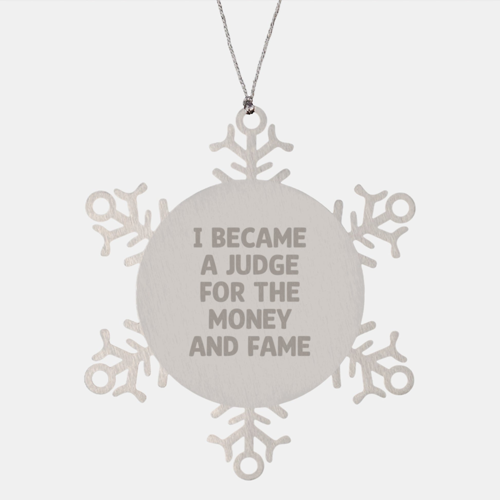 Funny Judge Gifts for Men, Women, and Friends - Unique Christmas Unique Gifts from Family to Judge, Snowflake Ornament - Image 1