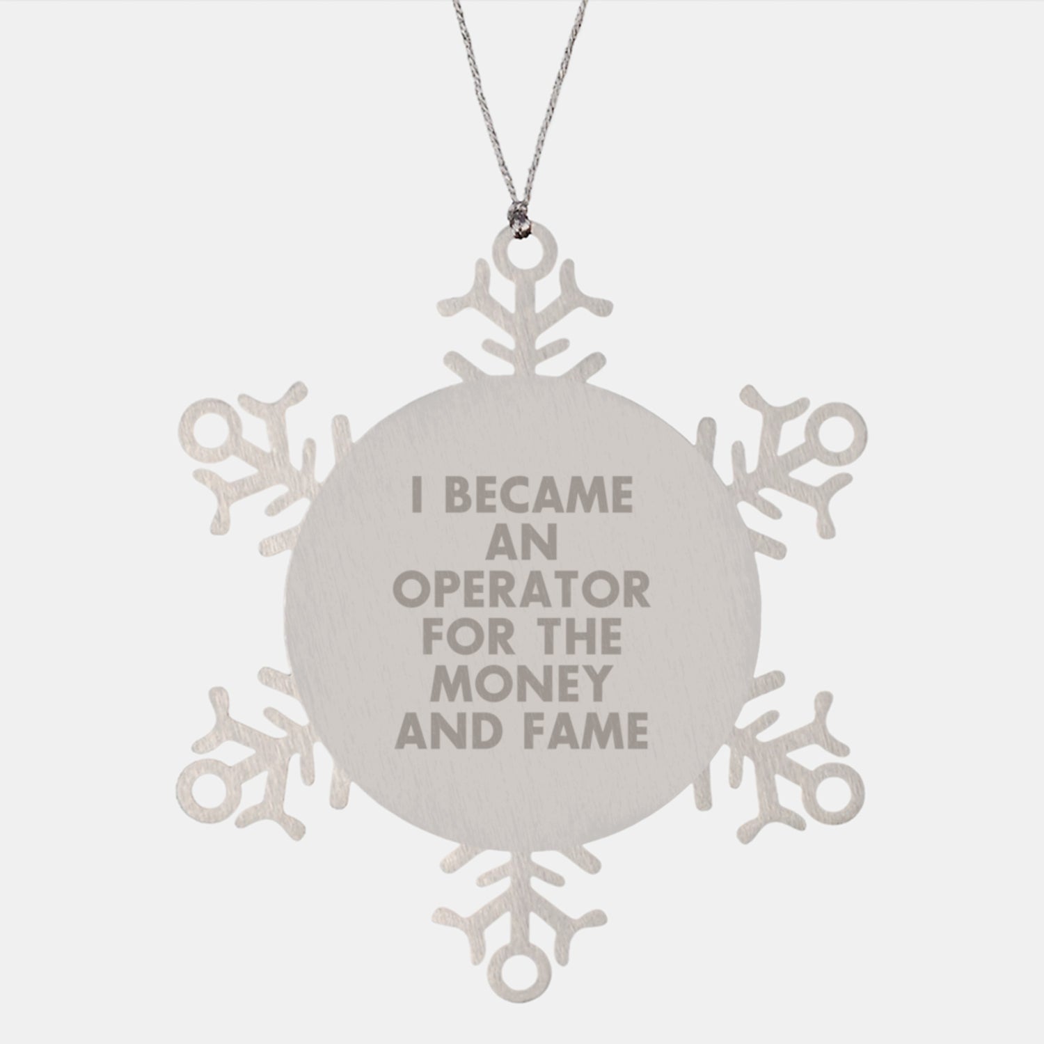 Unique Gifts for Operators, Funny Snowflake Ornament, Christmas Unique Gifts from Friends, Family, Coworkers, for Men, Women - Image 1
