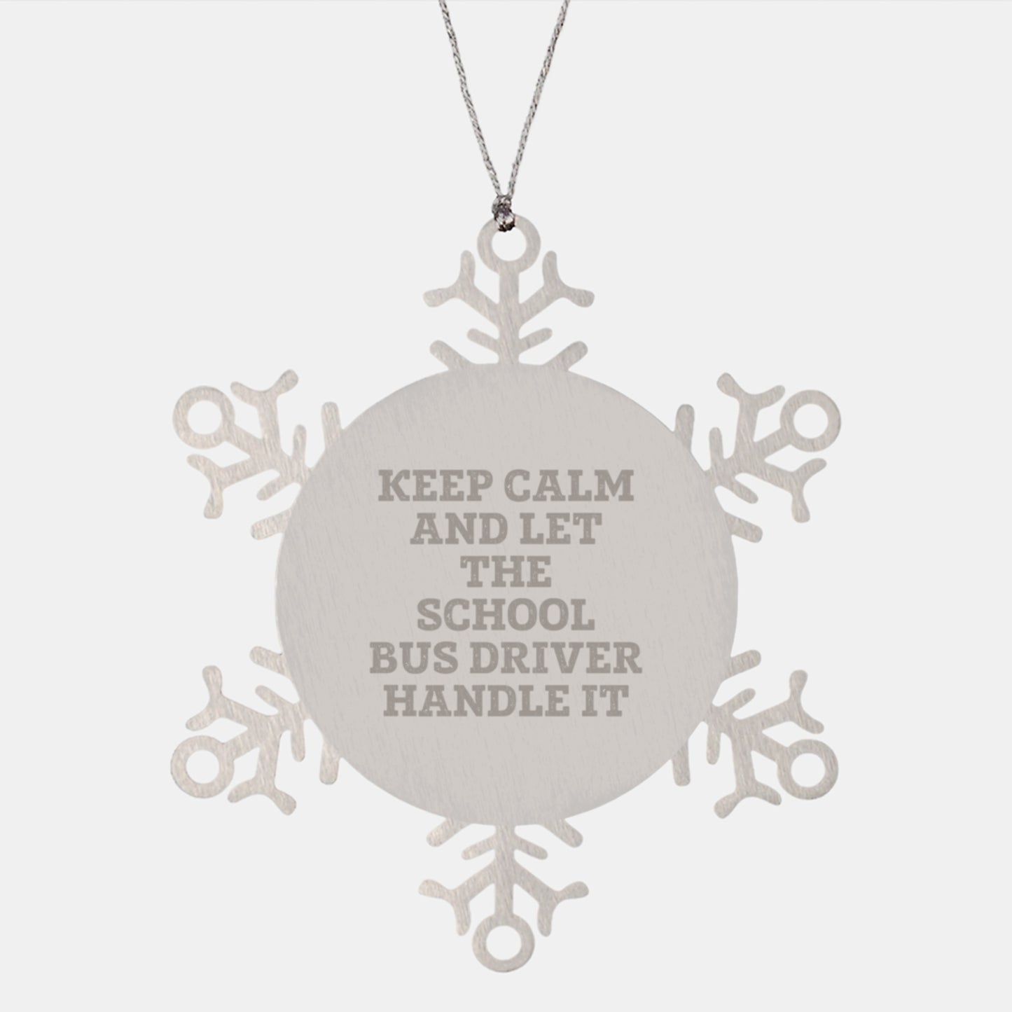 Funny Gifts from Men to School Bus Driver Friends, Cute Snowflake Ornament for Christmas Unique Gifts, Inspirational School Bus Driver Quote - Image 1