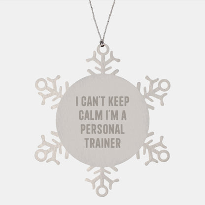 Funny Personal Trainer Gifts from Friends to Christmas Unique Snowflake Ornaments for Men Women Personal Trainers - Image 1