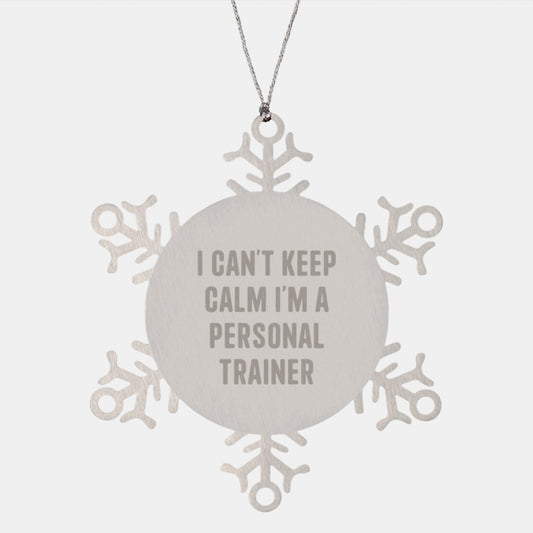 Funny Personal Trainer Gifts from Friends to Christmas Unique Snowflake Ornaments for Men Women Personal Trainers - Image 1