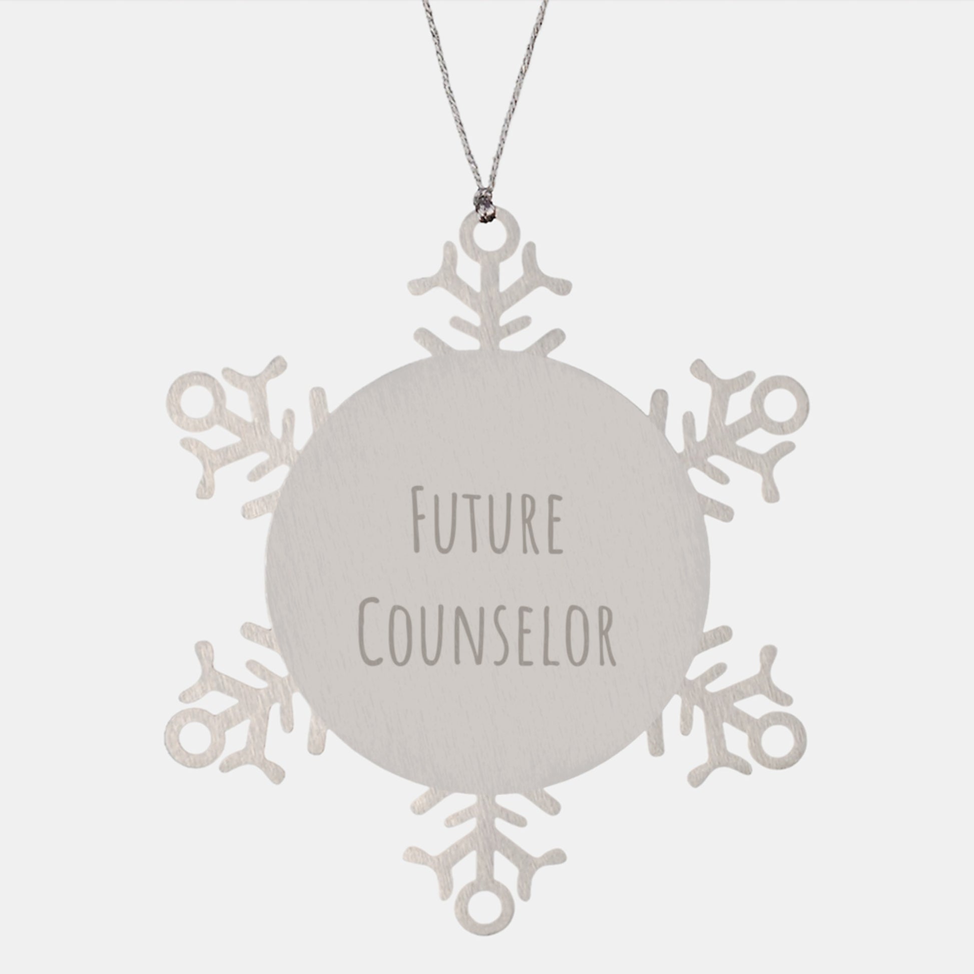 Funny Counselor Gifts from Friends for Future Counselor Snowflake Ornament Christmas Unique Presents - Image 1