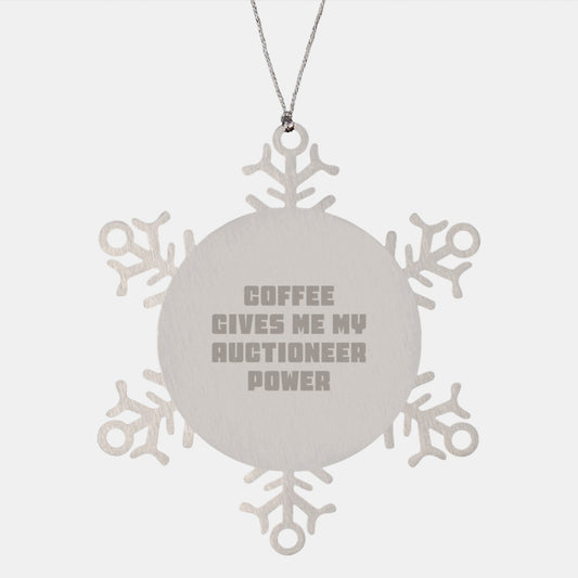 Auctioneer Gifts Funny Snowflake Ornaments from Men to Christmas Unique Gifts for Auctioneer Friends and Family - Image 1