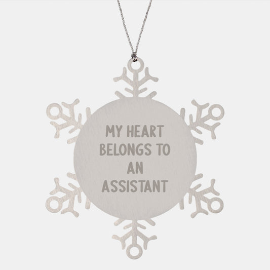 Funny Quotes Assistant Gifts for Christmas, Snowflake Ornament from Friends to Family - Image 1