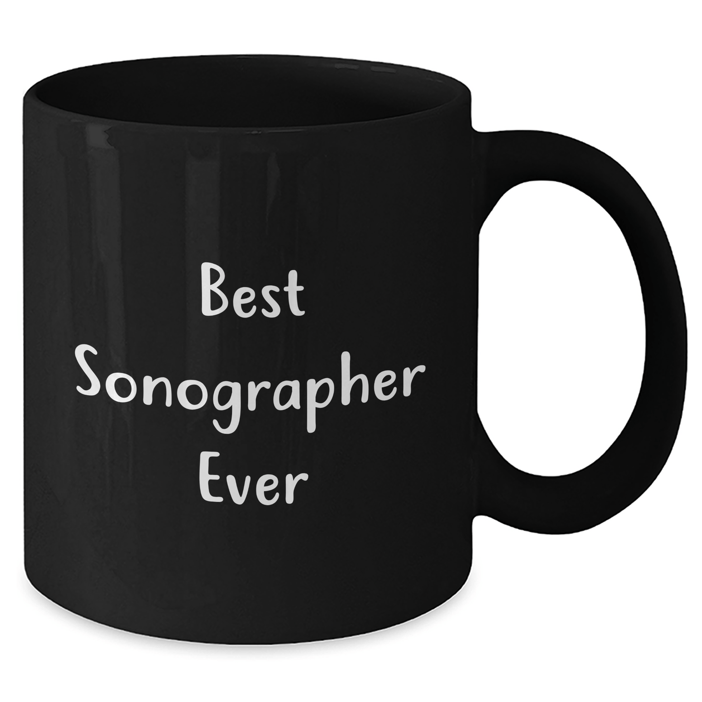 Sonographer Gifts, Best 'Ever' Quote, Black Coffee Mug for Graduation, Gifts from Friends, for the Best Sonographer Ever - Victory Thru Vision