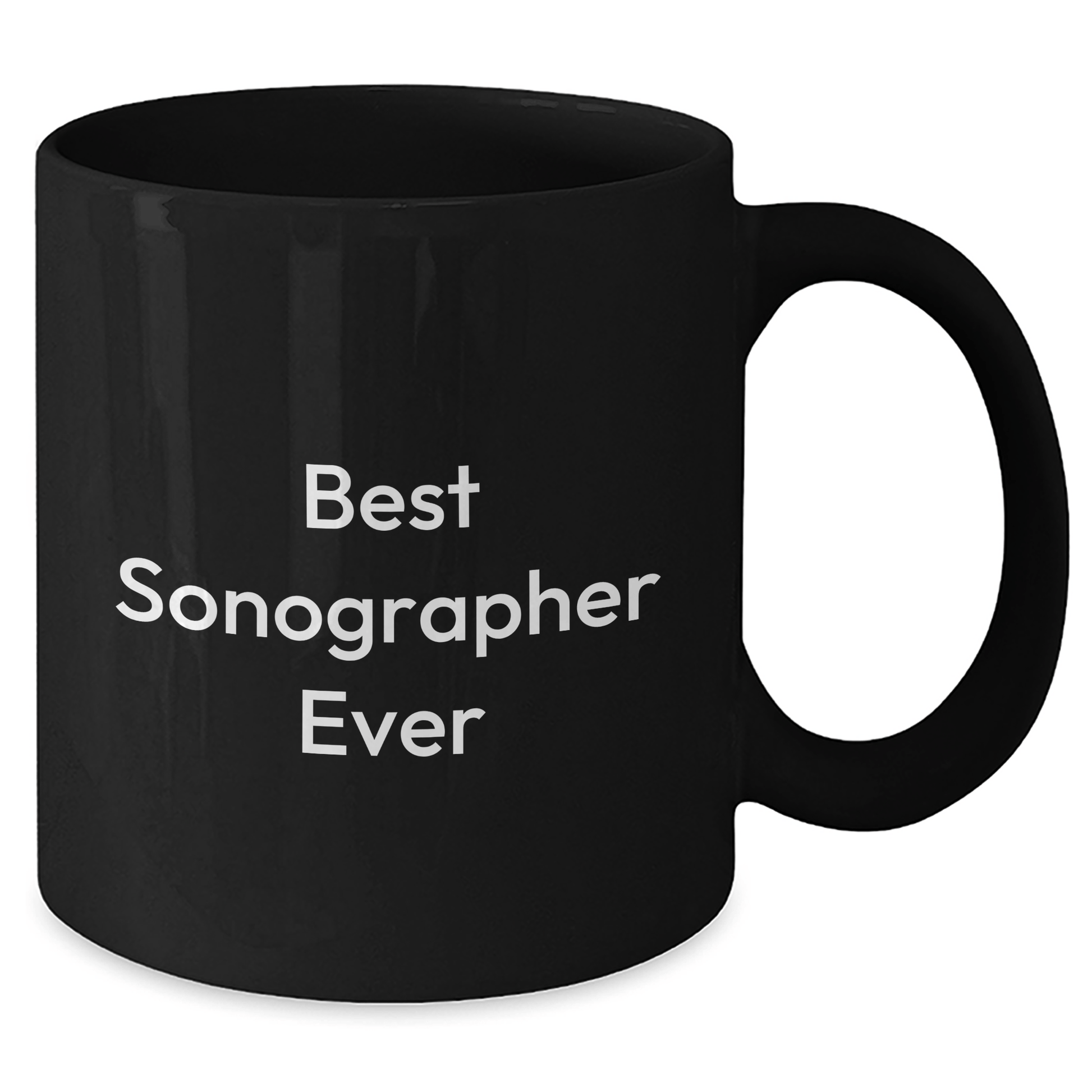 Sonographer Gifts from Friends - Best Sonographer Ever, Funny Graduation Mugs, Black Coffee Mug for Him/Her - Victory Thru Vision