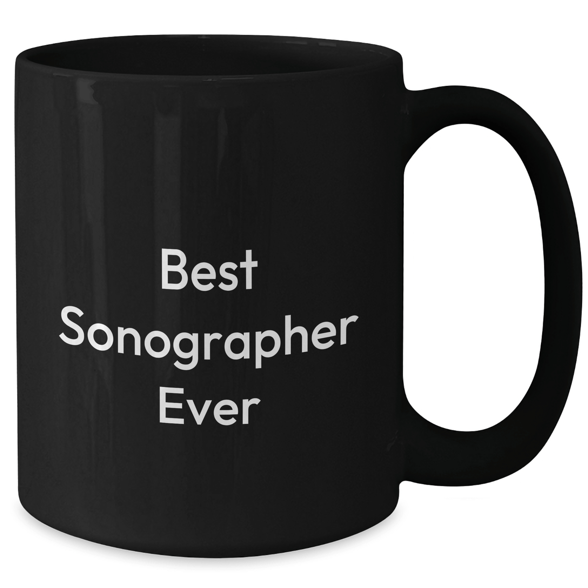 Sonographer Gifts from Friends - Best Sonographer Ever, Funny Graduation Mugs, Black Coffee Mug for Him/Her - Victory Thru Vision