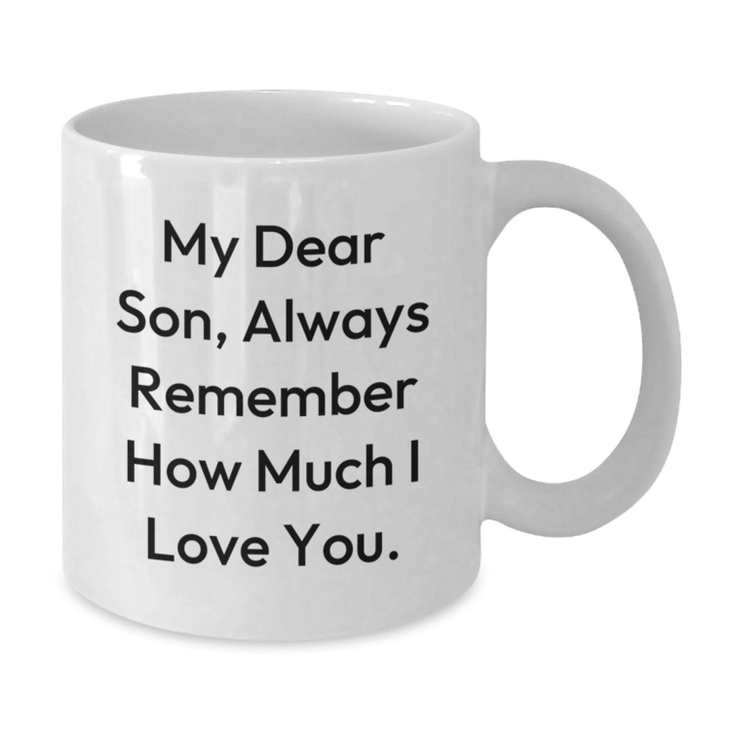 Son's Inspirational Graduation Gift from Mom, Funny White Coffee Mug for Him - Victory Thru Vision