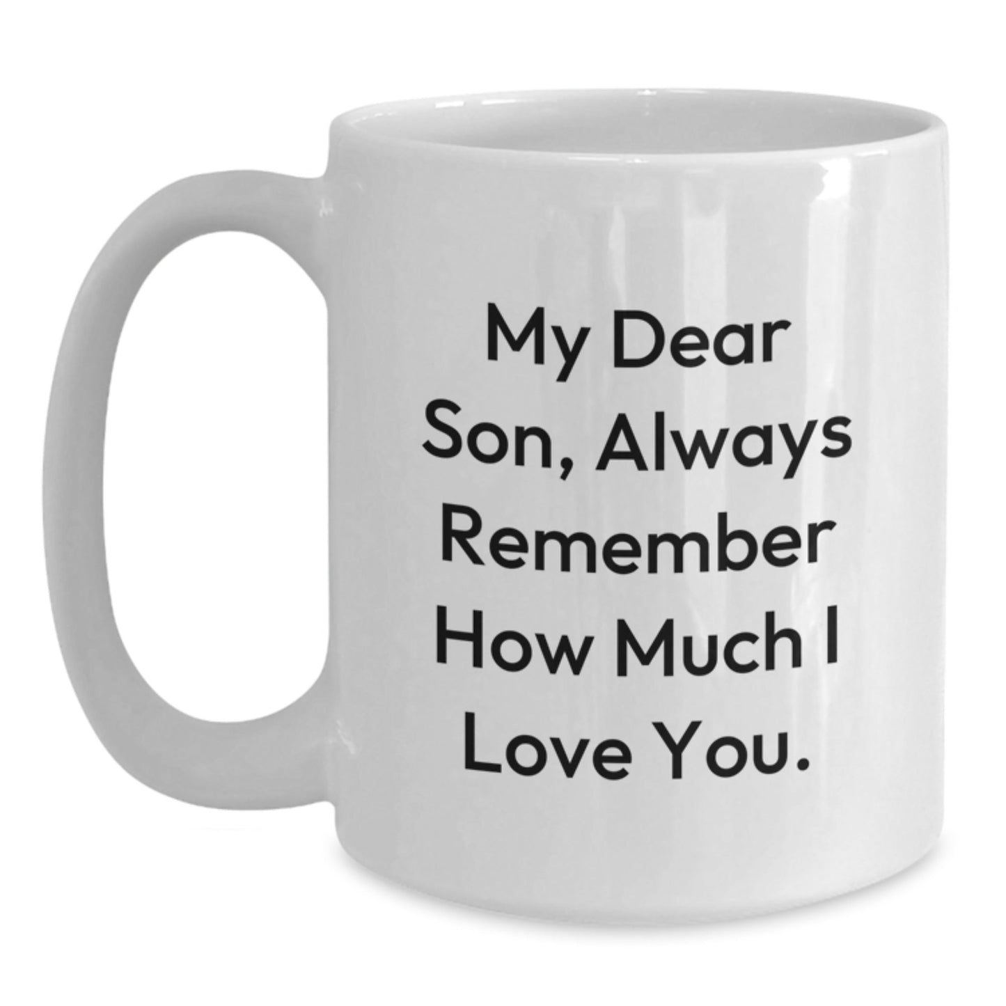 Son's Inspirational Graduation Gift from Mom, Funny White Coffee Mug for Him - Victory Thru Vision