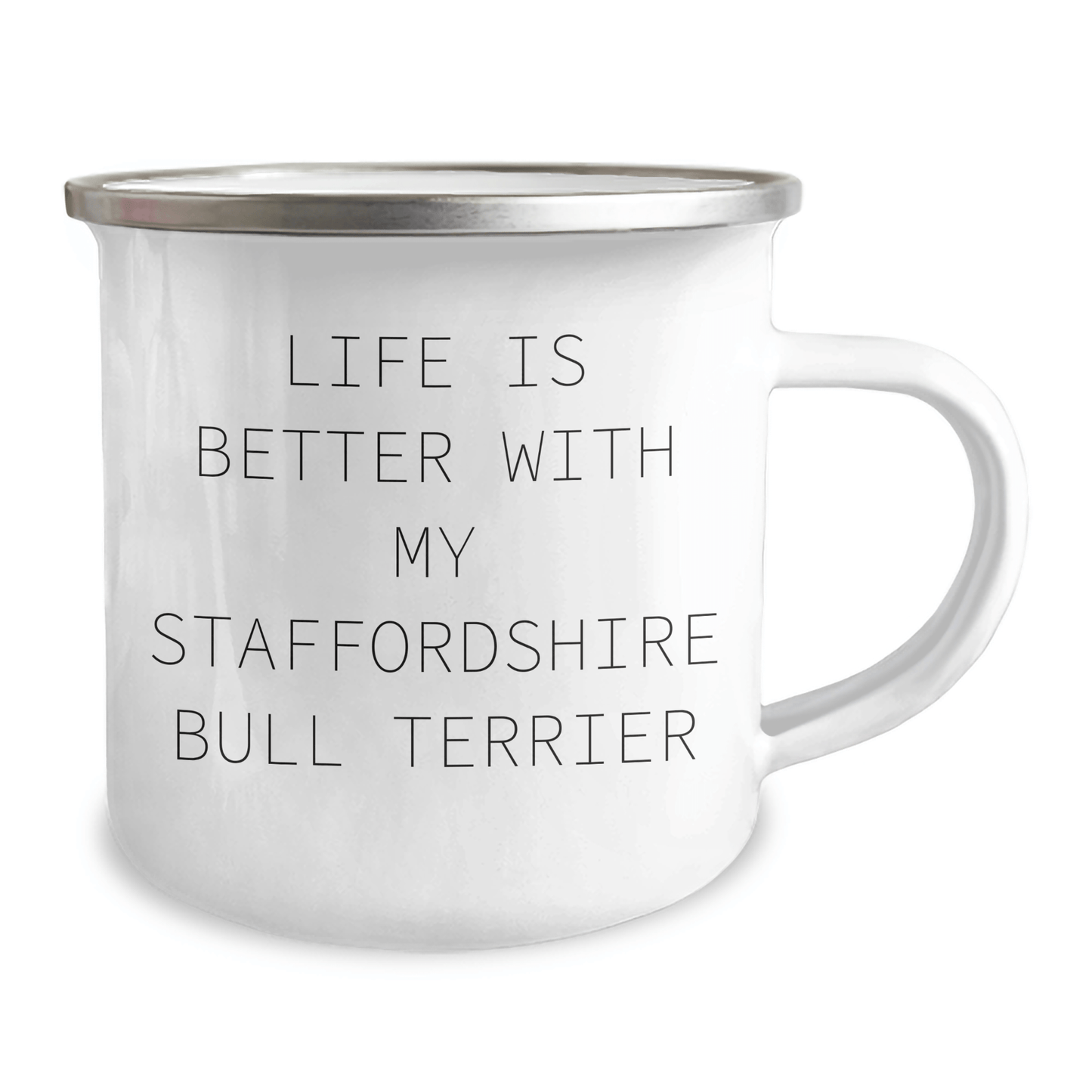 Staffordshire Bull Terrier Dog Gifts: Funny Quote Camping Mug, Gifts from Men to Staffordshire Bull Terrier Dog Lovers, Perfect Father's Day Unique Gifts - Victory Thru Vision