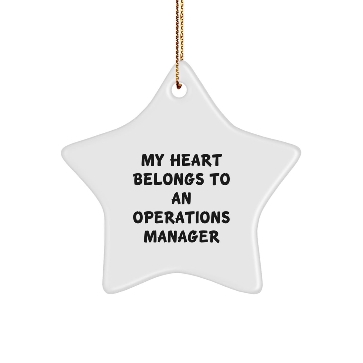 Funny Operations Manager Gifts from Men to Women, My Heart Belongs To An 'Operations Manager', Unique Christmas Unique Gifts for Coworkers - Image 1