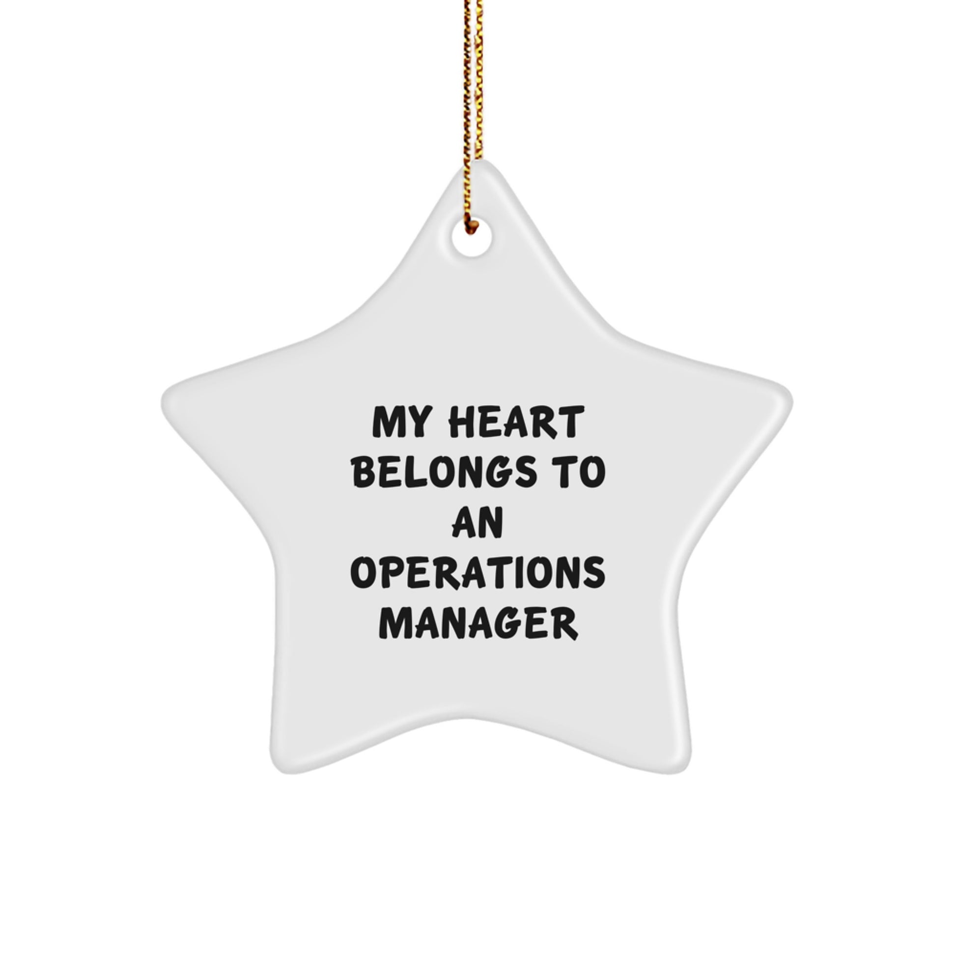 Funny Operations Manager Gifts from Men to Women, My Heart Belongs To An 'Operations Manager', Unique Christmas Unique Gifts for Coworkers - Image 1
