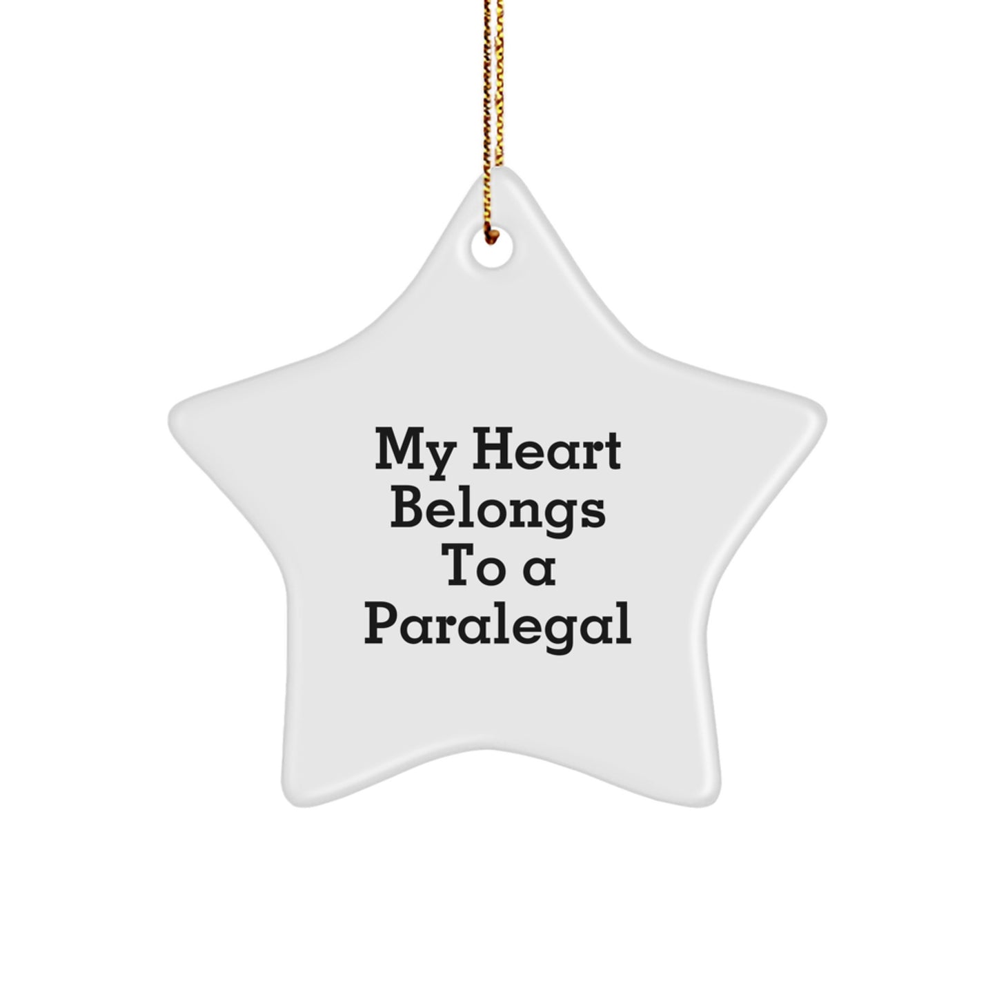 Funny Paralegal Gifts from Men Friends to Women Coworkers - Star Ornament for Christmas Unique Gifts - Image 1