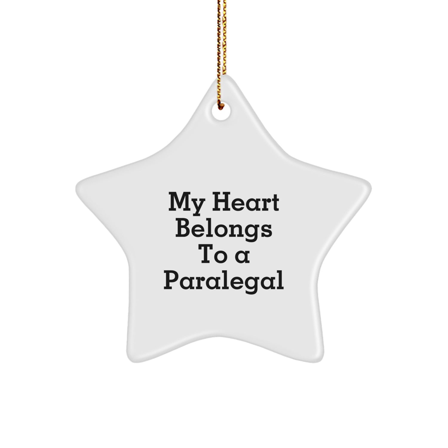 Funny Paralegal Gifts from Men Friends to Women Coworkers - Star Ornament for Christmas Unique Gifts - Image 1