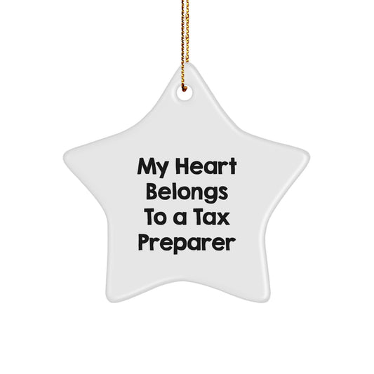 Tax Preparer Gifts, Funny Quote Star Ornament for Christmas, Gifts from Men to Tax Preparer Friends, Unique Tax Preparer Christmas Unique Gifts - Image 1