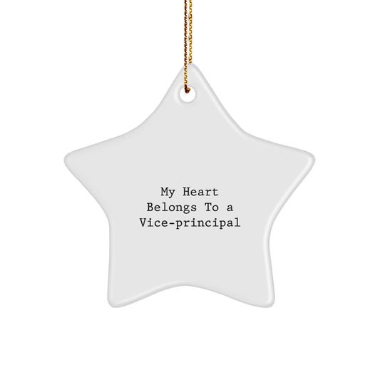 Funny Vice-principal Gifts from Men, Christmas Unique Star Ornament for Vice-principal - Image 1