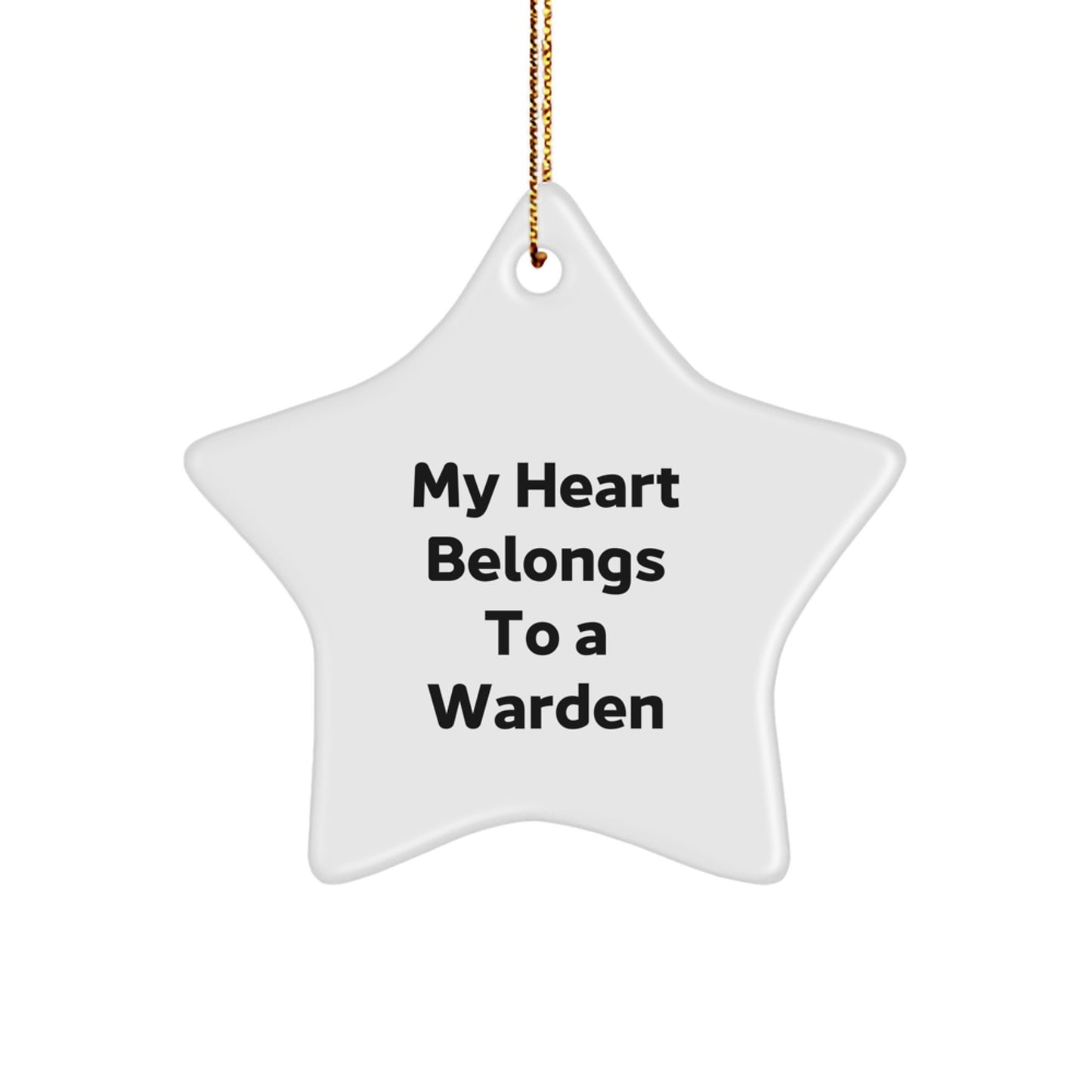Funny Warden Star Ornament Gifts from Friends and Family for Christmas Unique Gifts - Image 1