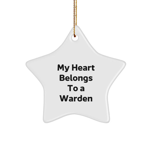 Funny Warden Star Ornament Gifts from Friends and Family for Christmas Unique Gifts - Image 1