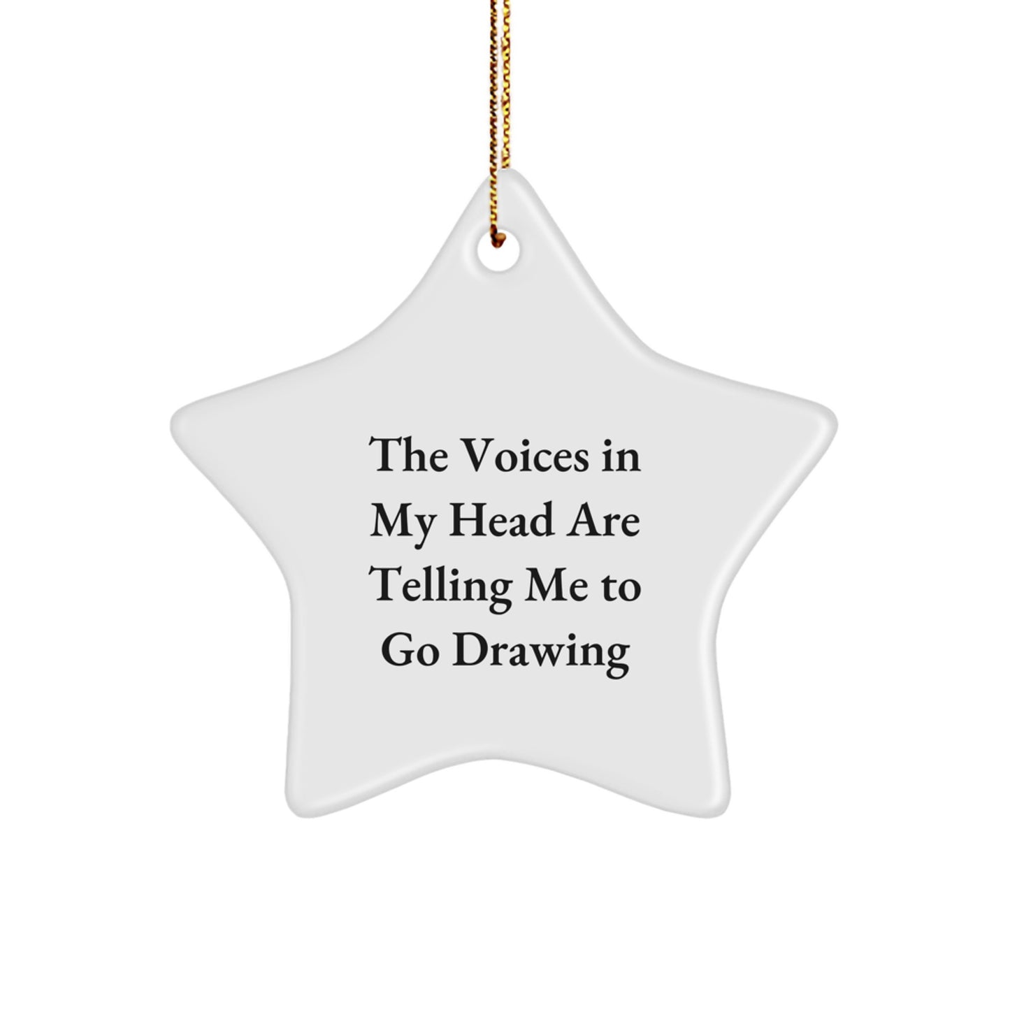 Funny Star Ornament for Drawing Enthusiasts Gifts from Friends or Family - Ideal Gift for Christmas Unique Presents - Image 1