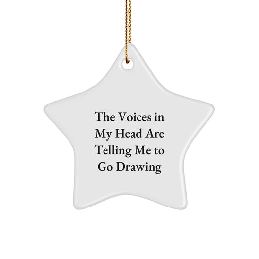 Funny Star Ornament for Drawing Enthusiasts Gifts from Friends or Family - Ideal Gift for Christmas Unique Presents - Image 1