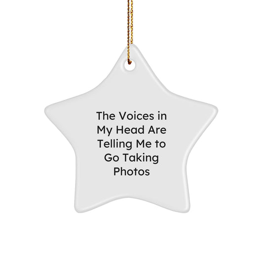 Funny Star Ornament for Taking Photos Enthusiasts Gifts from Friends and Family at Christmas - Image 1